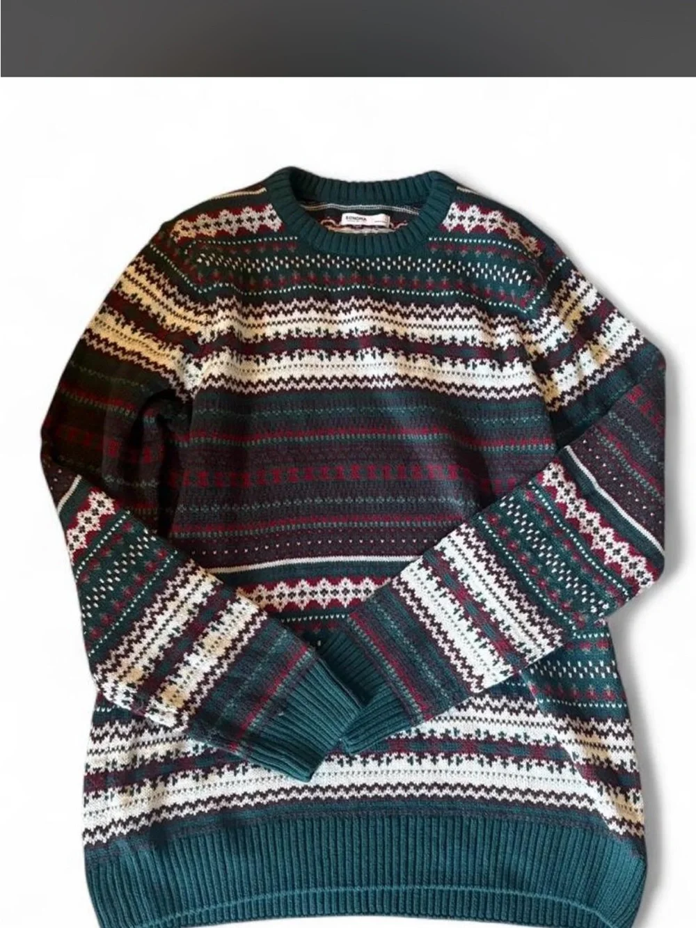 Men's Green Sonoma Crewneck Sweater L
